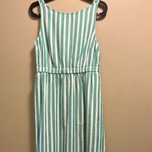 Universal Thread Women’s Maxi Green & White Striped Casual Dress